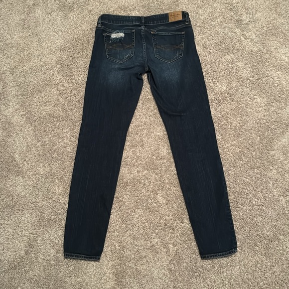 Abercrombie & Fitch 27 W 32 L dark skinny jeans low rise - Picture 3 of 4